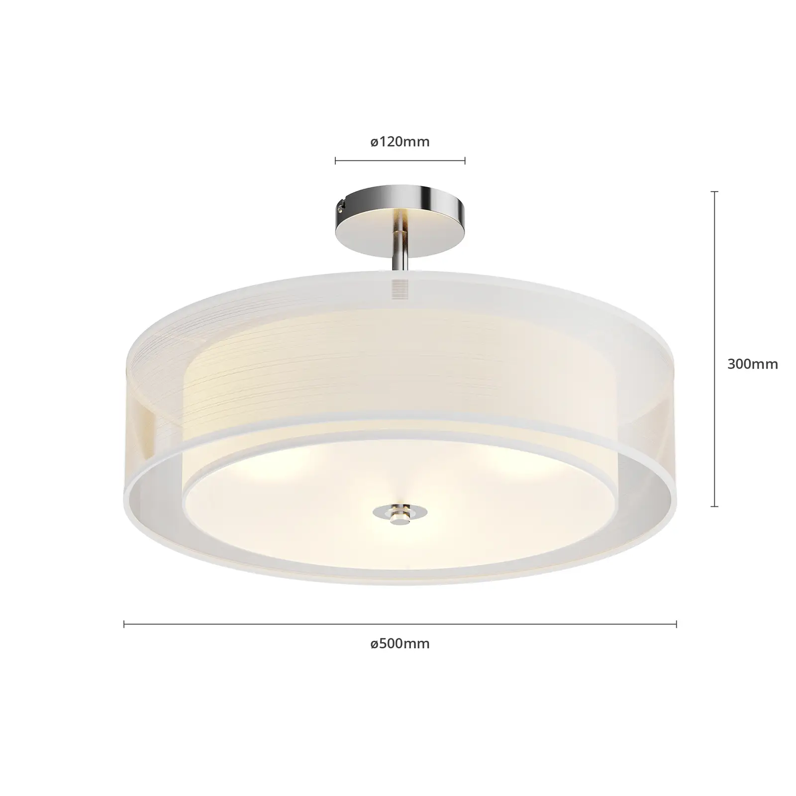 Pikka LED lubinis šviestuvas su baltu atspalviu
