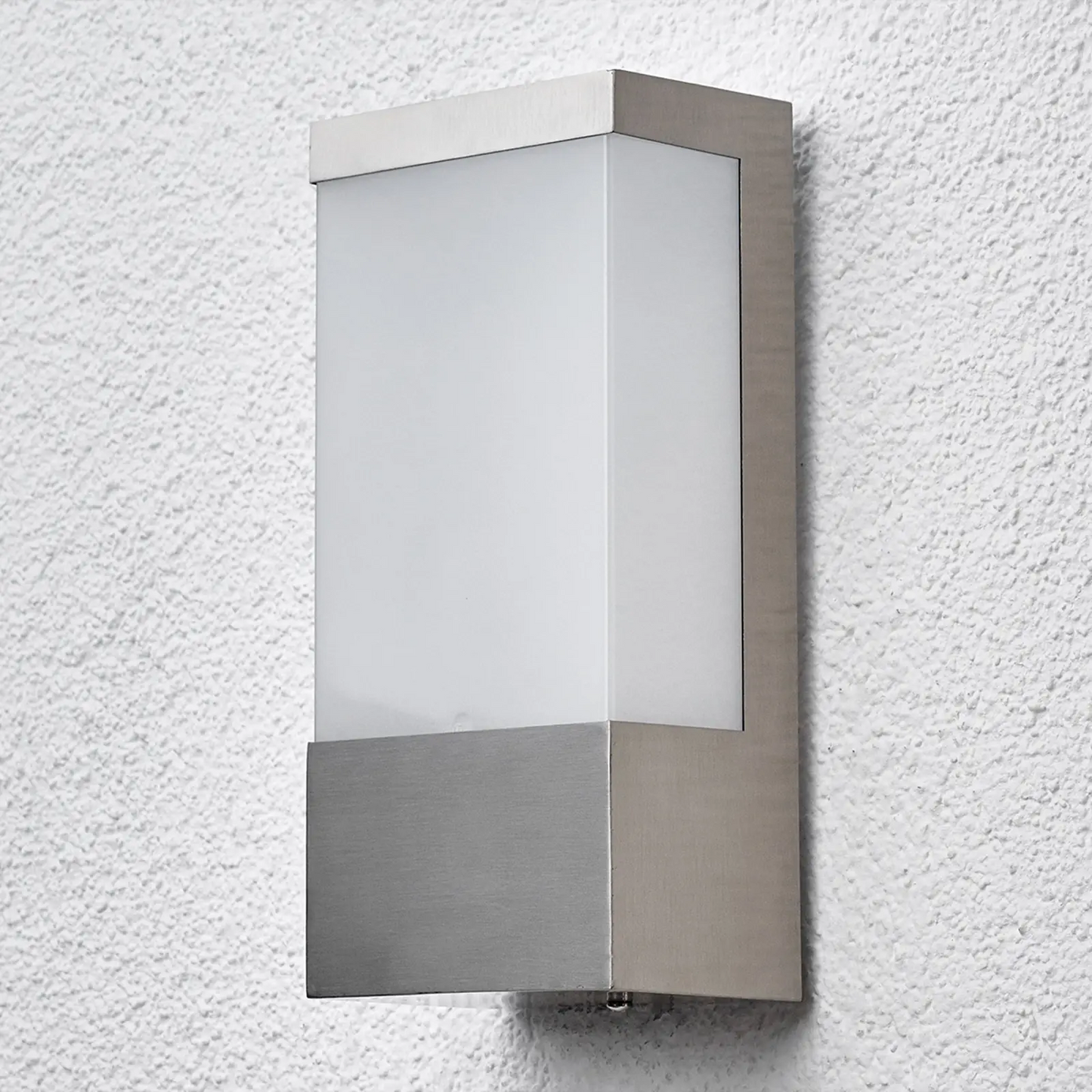 Kvadratinis Kirana nerūdijančio plieno lauko sieninis šviestuvas