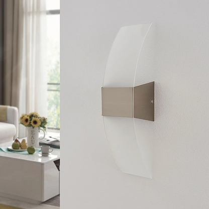 Dekoratyvinis Harry LED sieninis šviestuvas, matinis nikelis