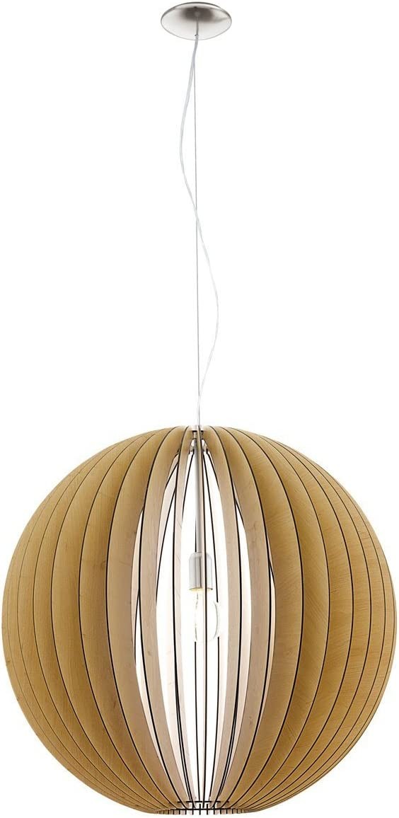 Stellato pakabinamas šviestuvas su 50 cm klevo mediniu gaubtu