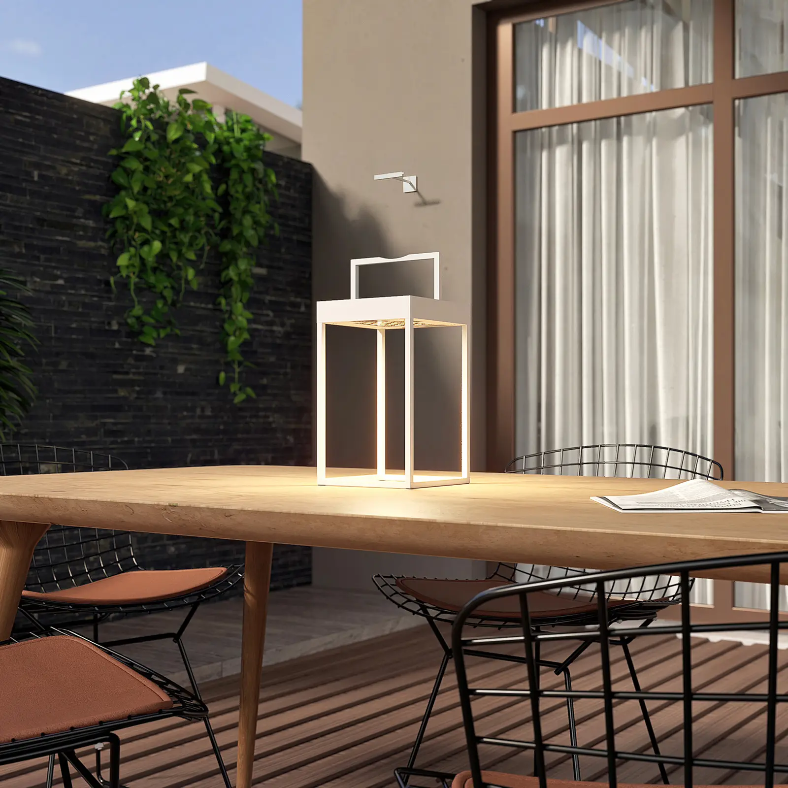 Lucande Lynzy LED saulės lemputė balta 15"