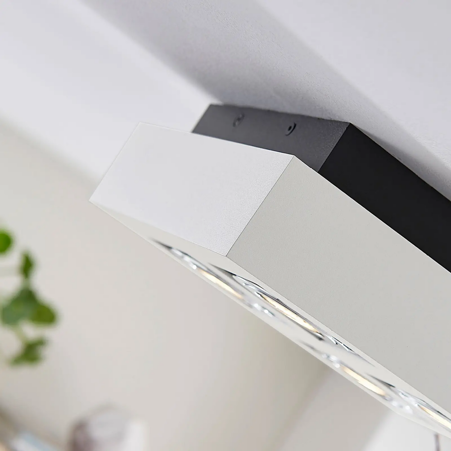 Kvadratinis Vince LED lubinis šviestuvas baltas, 4 lempučių.