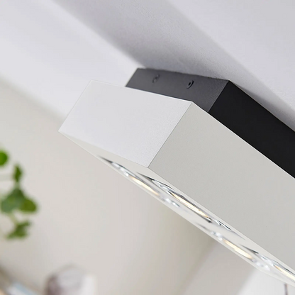 Kvadratinis Vince LED lubinis šviestuvas baltas, 4 lempučių.