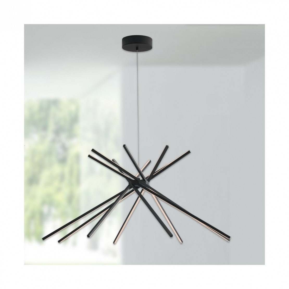 LUCE ambient design sospensione Shanghai LED nero