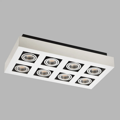 Baltos spalvos didelio intensyvumo Vince LED lubinis šviestuvas su 8 lemputėmis.