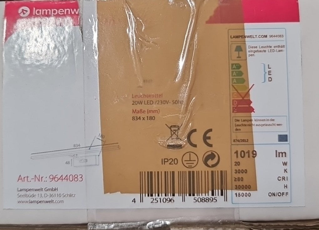 Emilias LED vaizdo šviestuvas, matinis nikelis, 83,4 cm