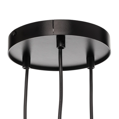 Sopel pakabinamas šviestuvas, 3 lempučių, juodas