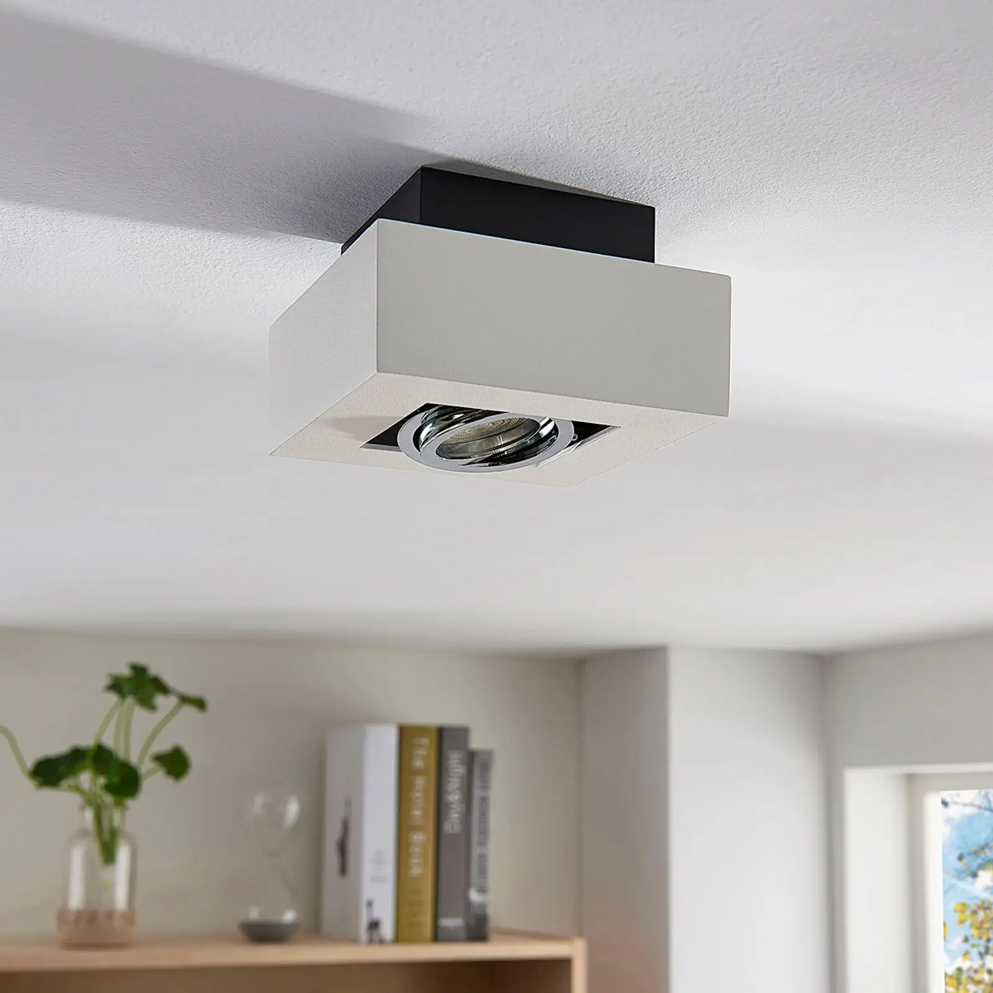 Kvadratinis LED taškas Vince baltos spalvos