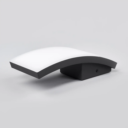 Lenktas Siara LED lauko sieninis šviestuvas, tamsiai pilka