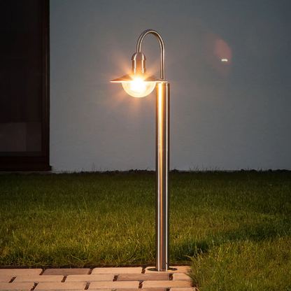 Lenktas nerūdijančio plieno kelio šviestuvas Damion