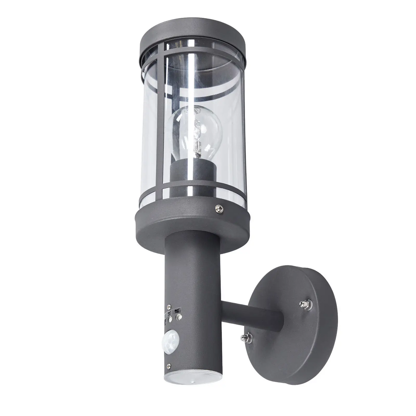 Djori lauko sieninis šviestuvas, tamsiai pilkas su jutikliu