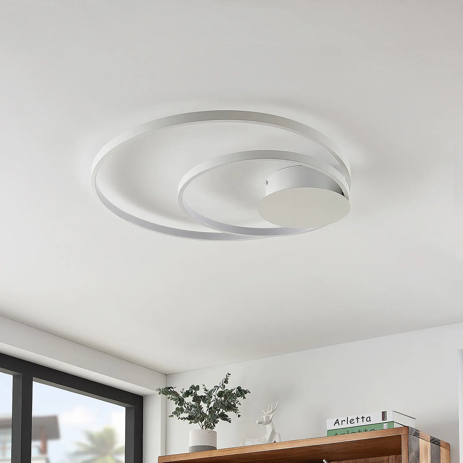 Lindby Nerwin LED lubinis šviestuvas, apvalus, baltas