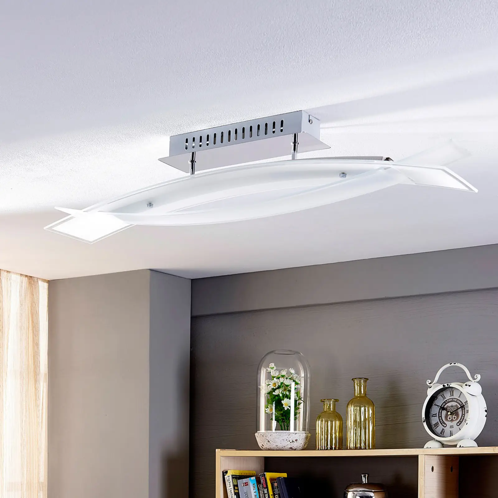 LED lubinis šviestuvas Elina iš stiklo