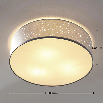 Lubinis šviestuvas Umma, tiesiai ant lubų, pilkas