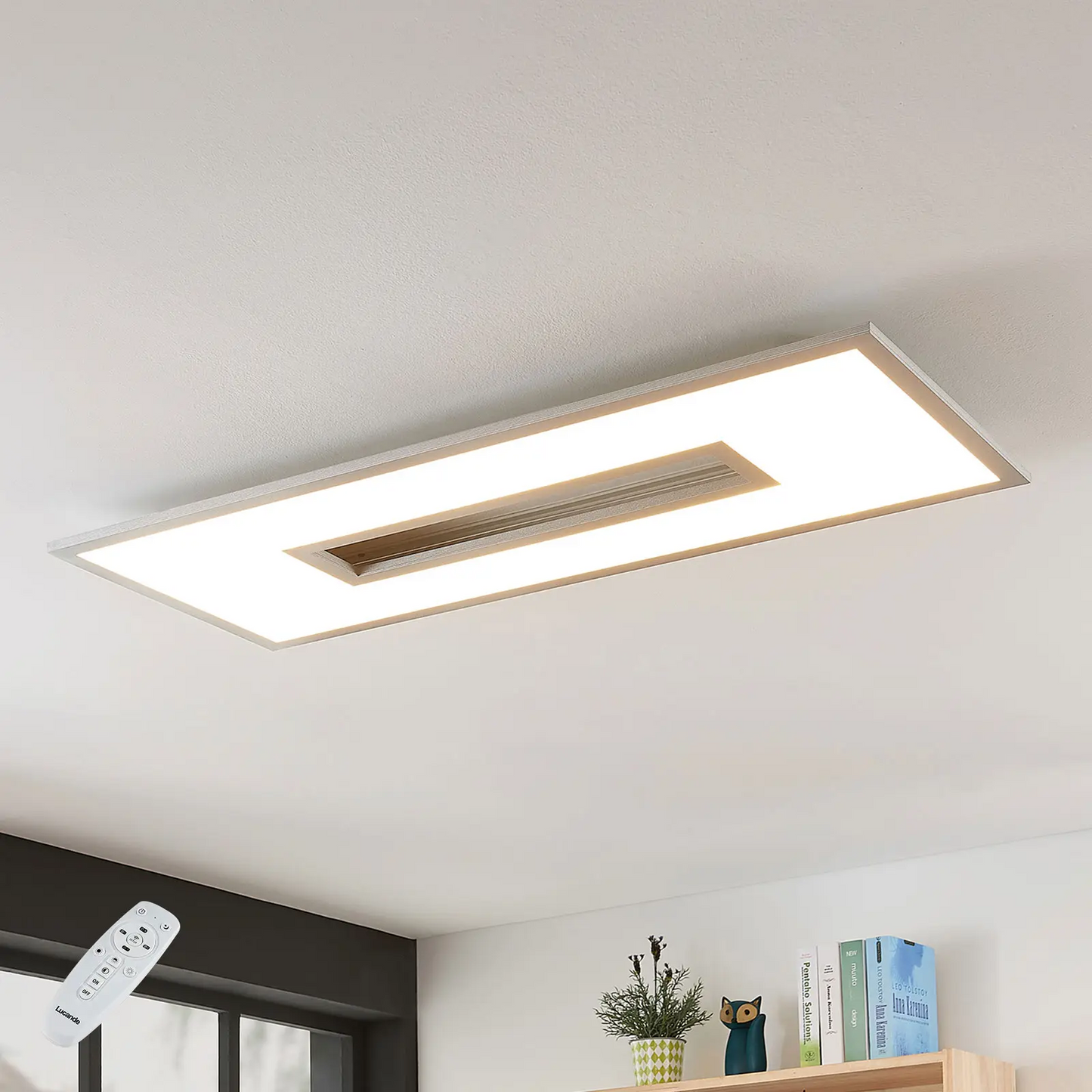 Durun LED lubinis šviestuvas, reguliuojamas, CCT, kvadratinis, 96 cm