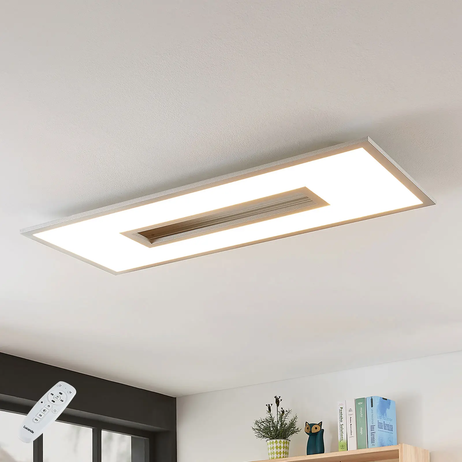 Durun LED lubinis šviestuvas, reguliuojamas, CCT, kvadratinis, 96 cm