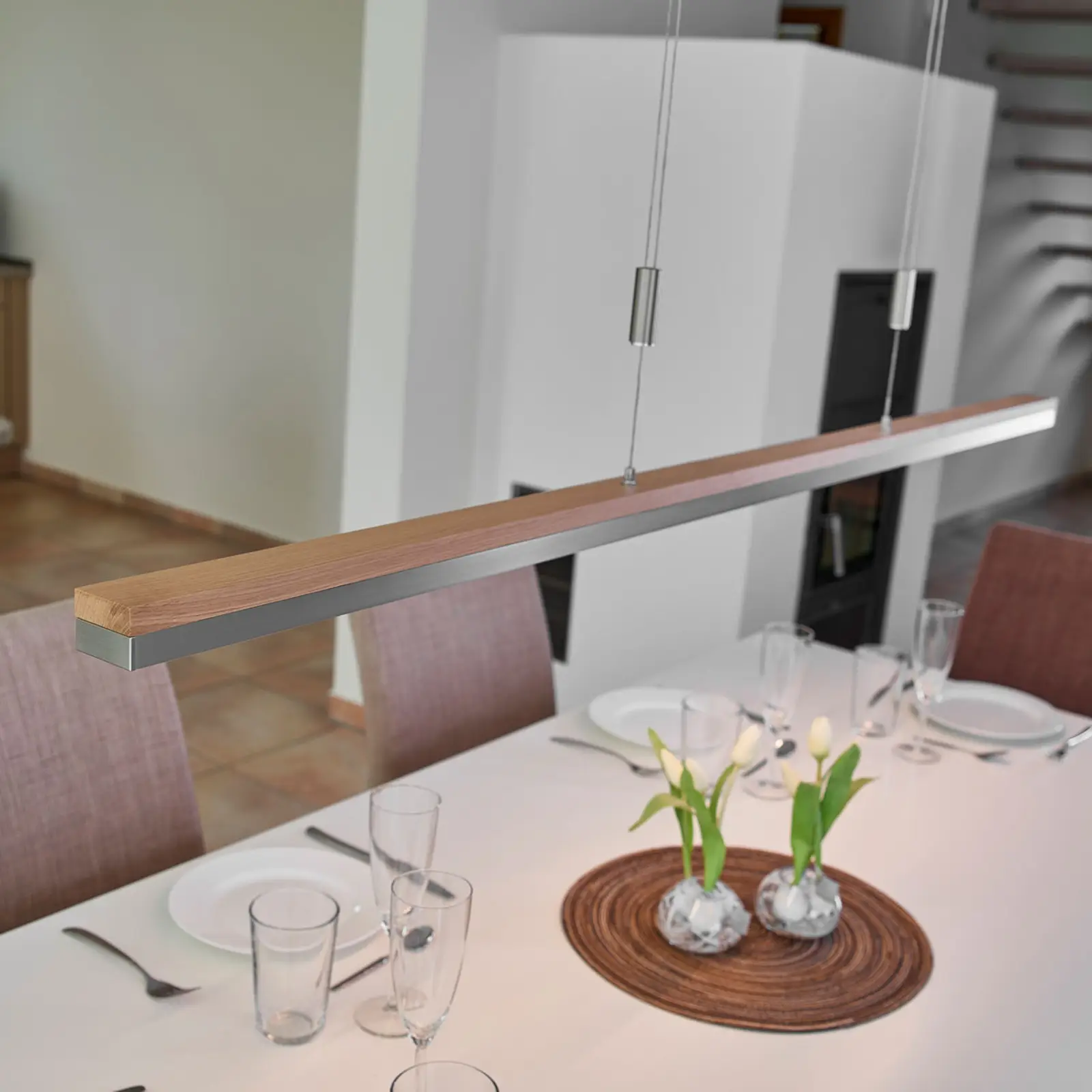 Rothfels LED pakabinamas šviestuvas Elna, nikelis, 118 cm