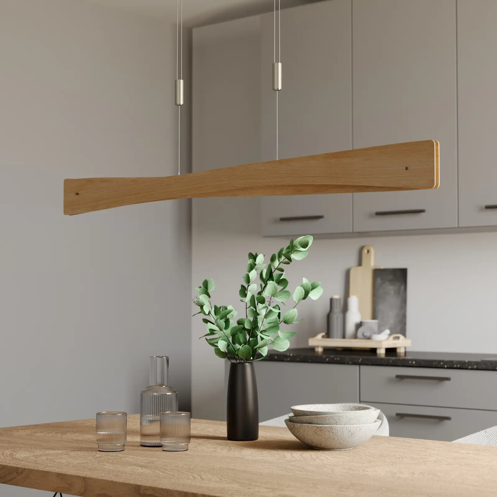 Rothfels Lian LED pakabinamas šviestuvas, ąžuolo mediena