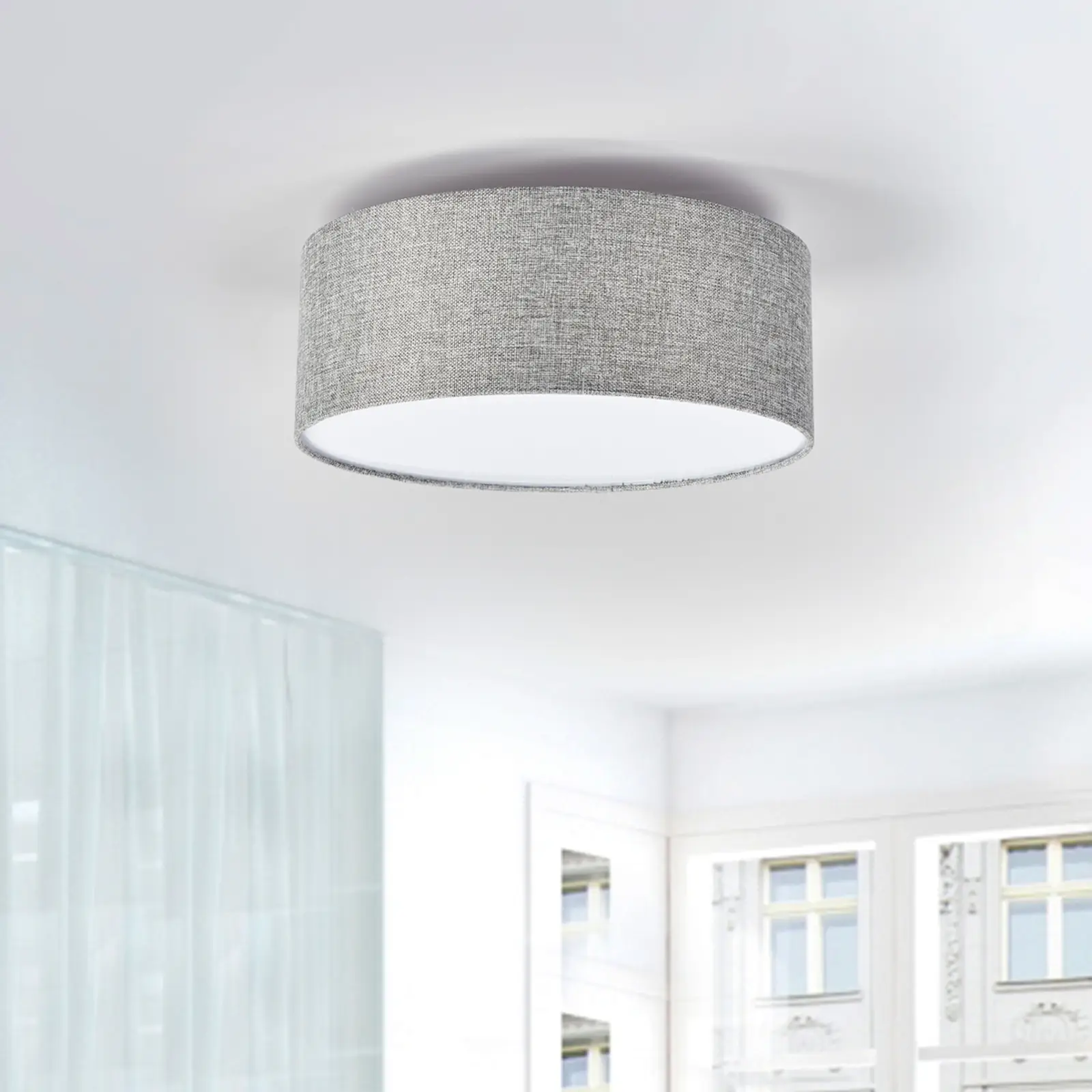 Lubinis šviestuvas Henrika iš pilko audinio