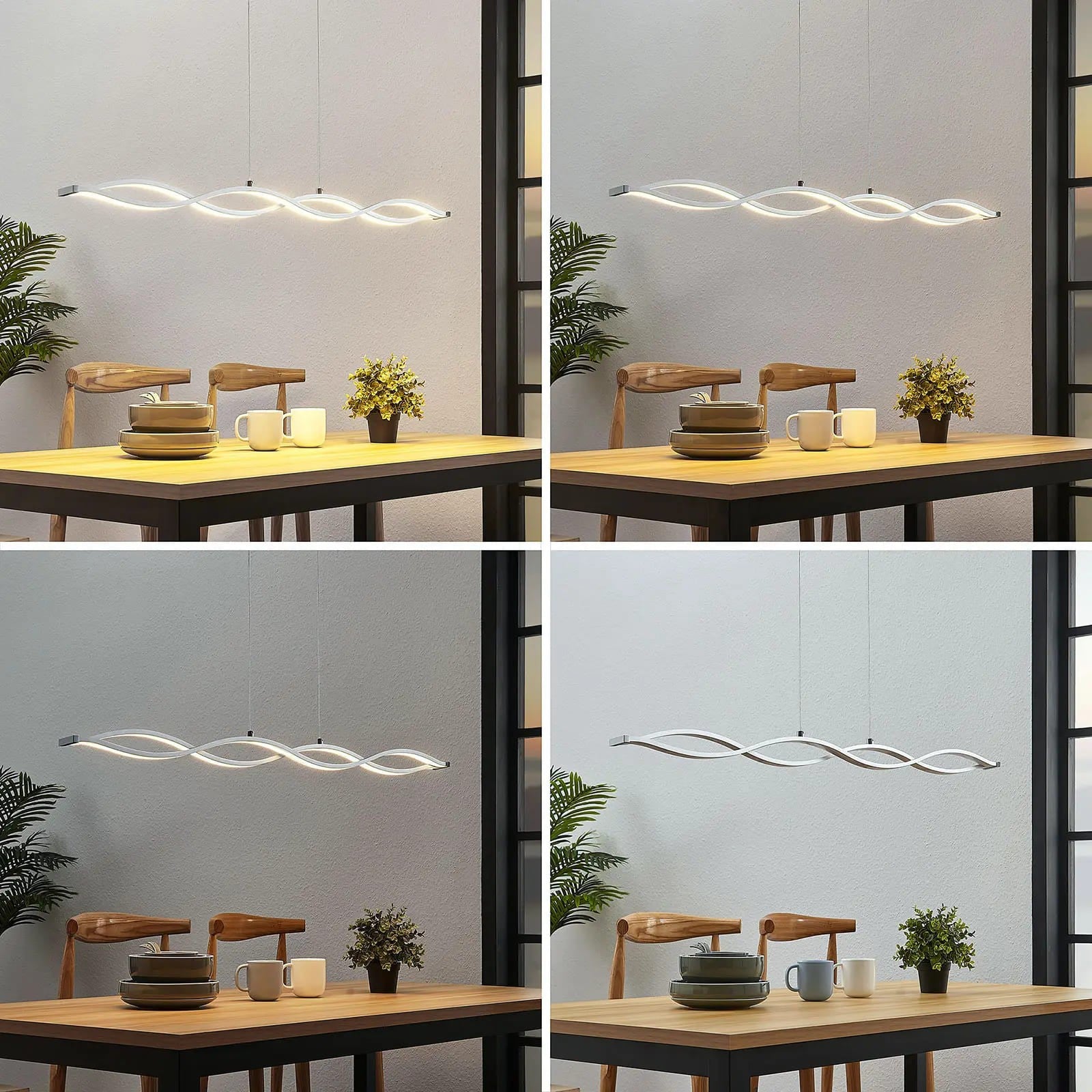 Roan LED linijinis pakabinamas šviestuvas, banguotas