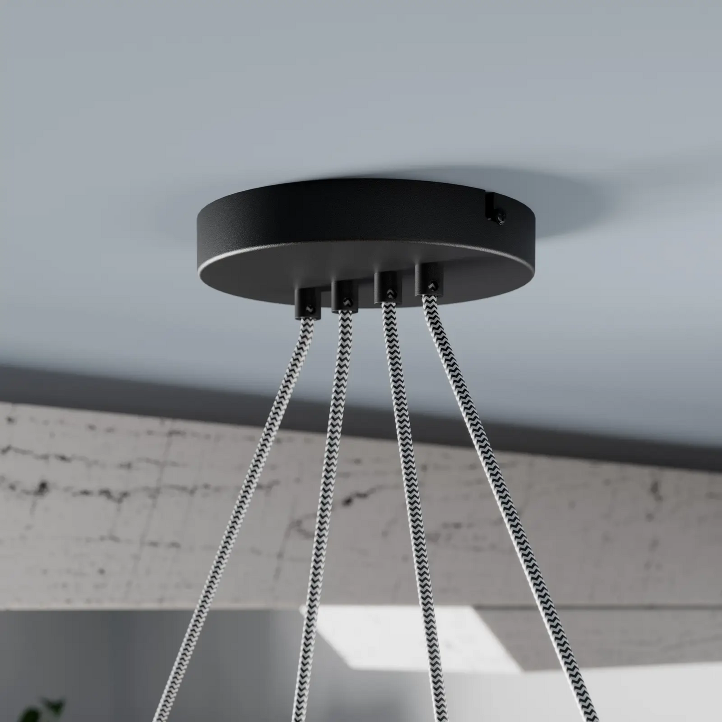 Lucande Asta pakabinamas šviestuvas su betoniniais gaubtais