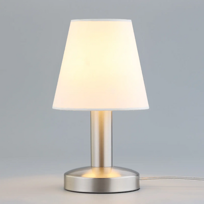 Hanno naktinis šviestuvas su balto audinio gaubtu