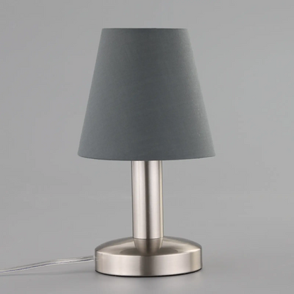 Pilka Hanno naktinė lempa su medžiaginiu gaubtu