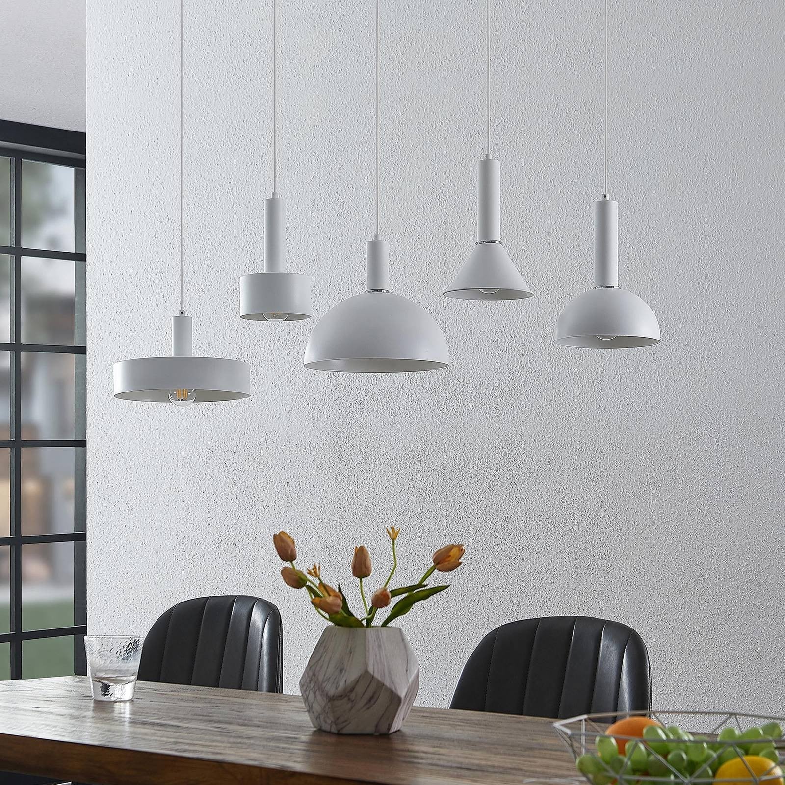 Lindby Mareke baro pakabinamas šviestuvas, smėlio baltumo