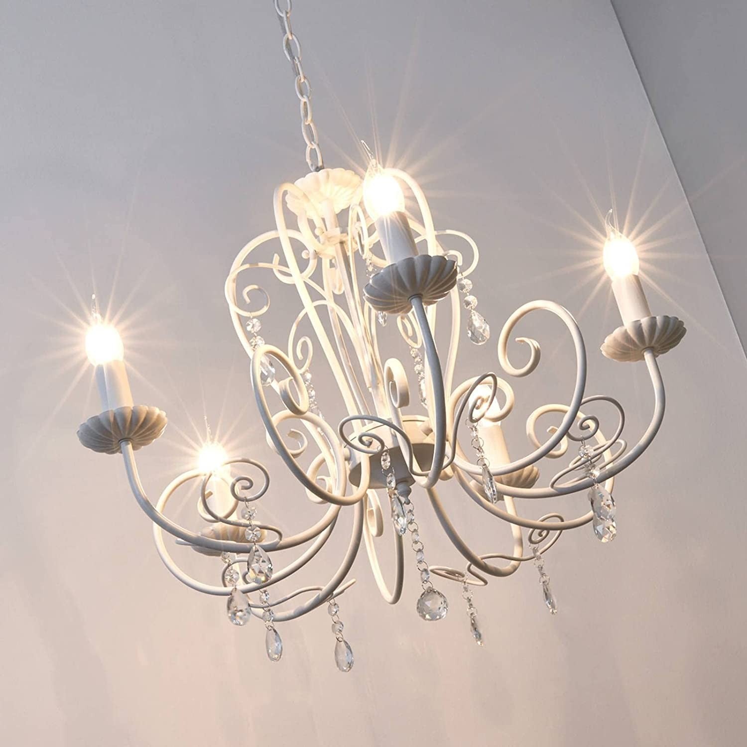 Šviestuvas Sophina baltas vintažinis 5 lemputės