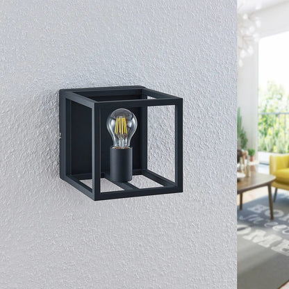 Lindby Meron sieninis šviestuvas, dėžutės formos, tamsiai pilka