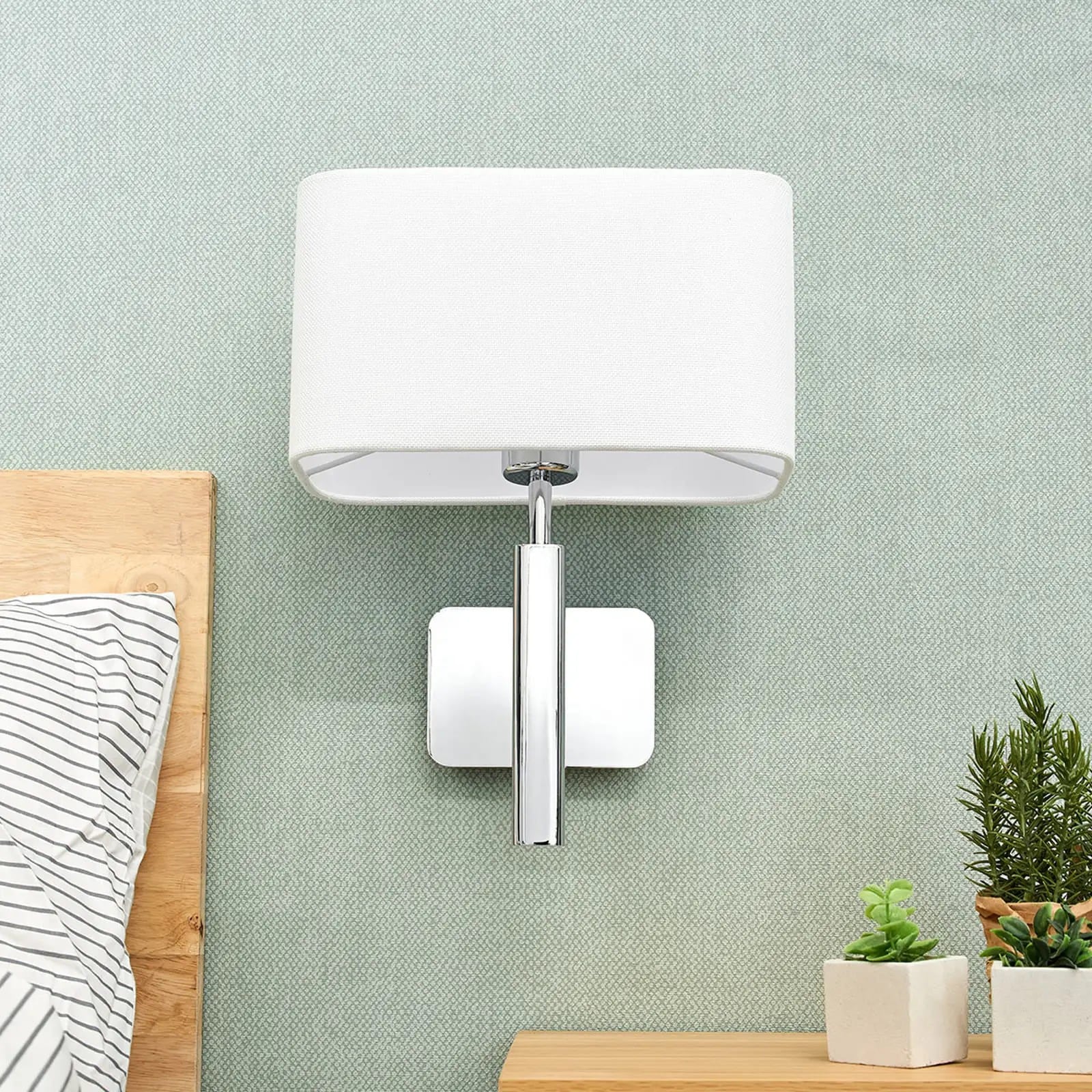 Jettka sieninis šviestuvas su tekstiliniu gaubtu ir jungikliu