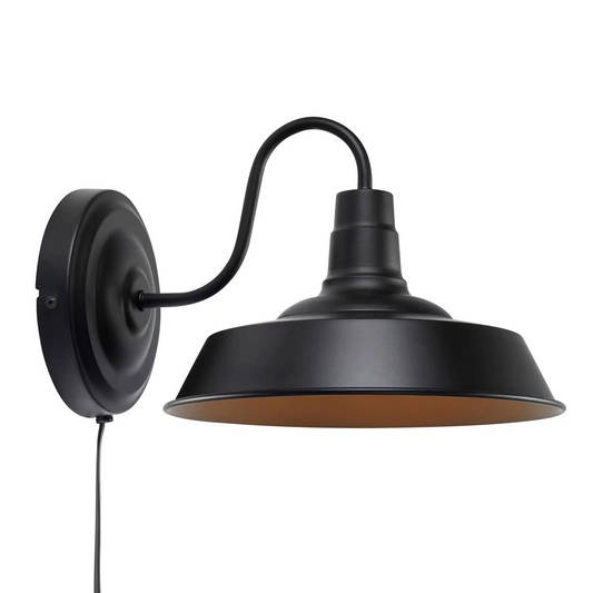 Sieninis šviestuvas GRIMSBY juodas 107907