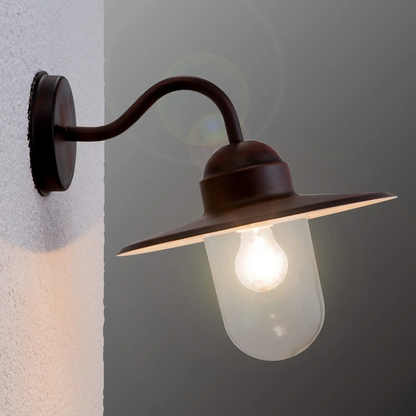 Rūdžių rudos spalvos lauko sieninis šviestuvas Filip