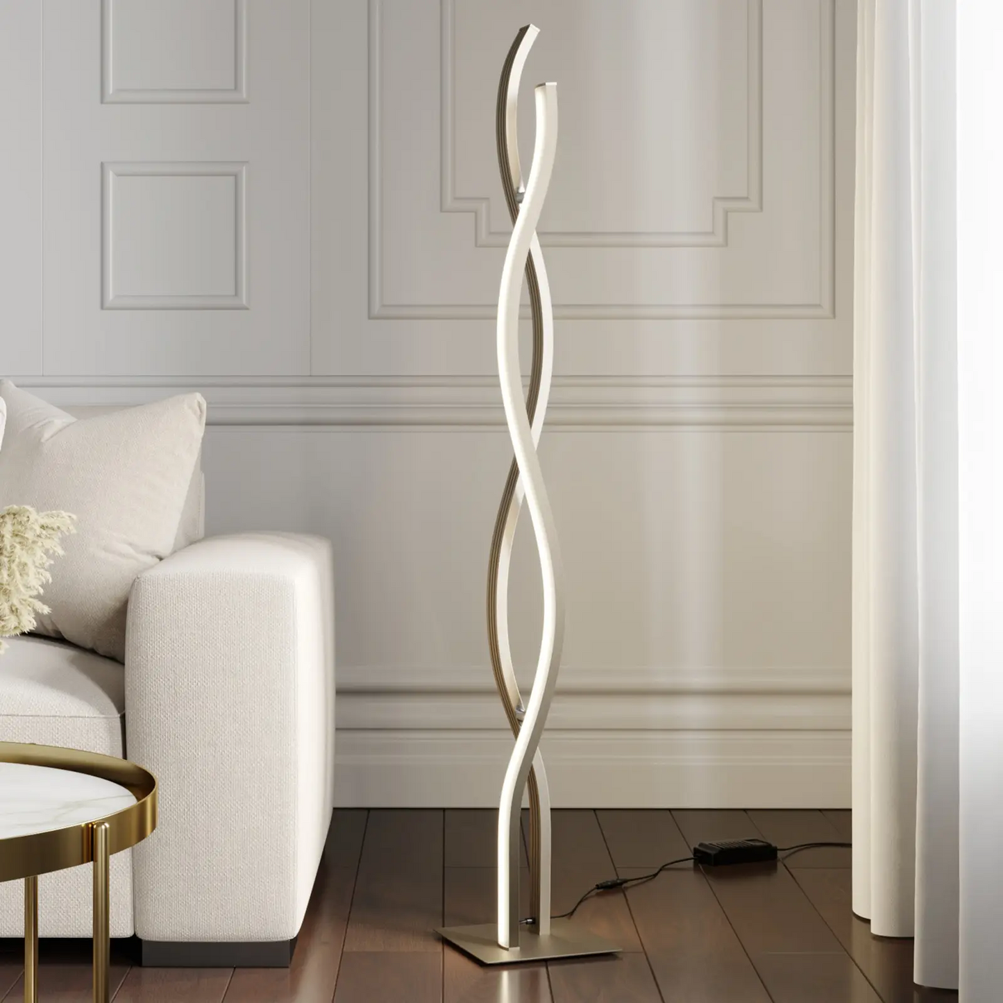 Lucande Mairia LED toršeras, bangos formos