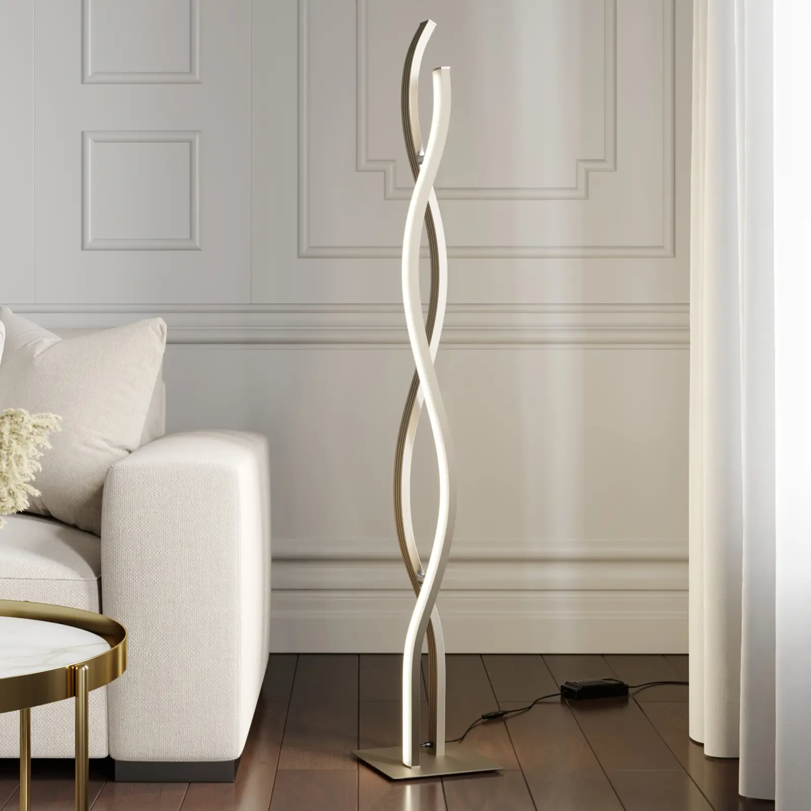 Lucande Mairia LED toršeras, bangos formos