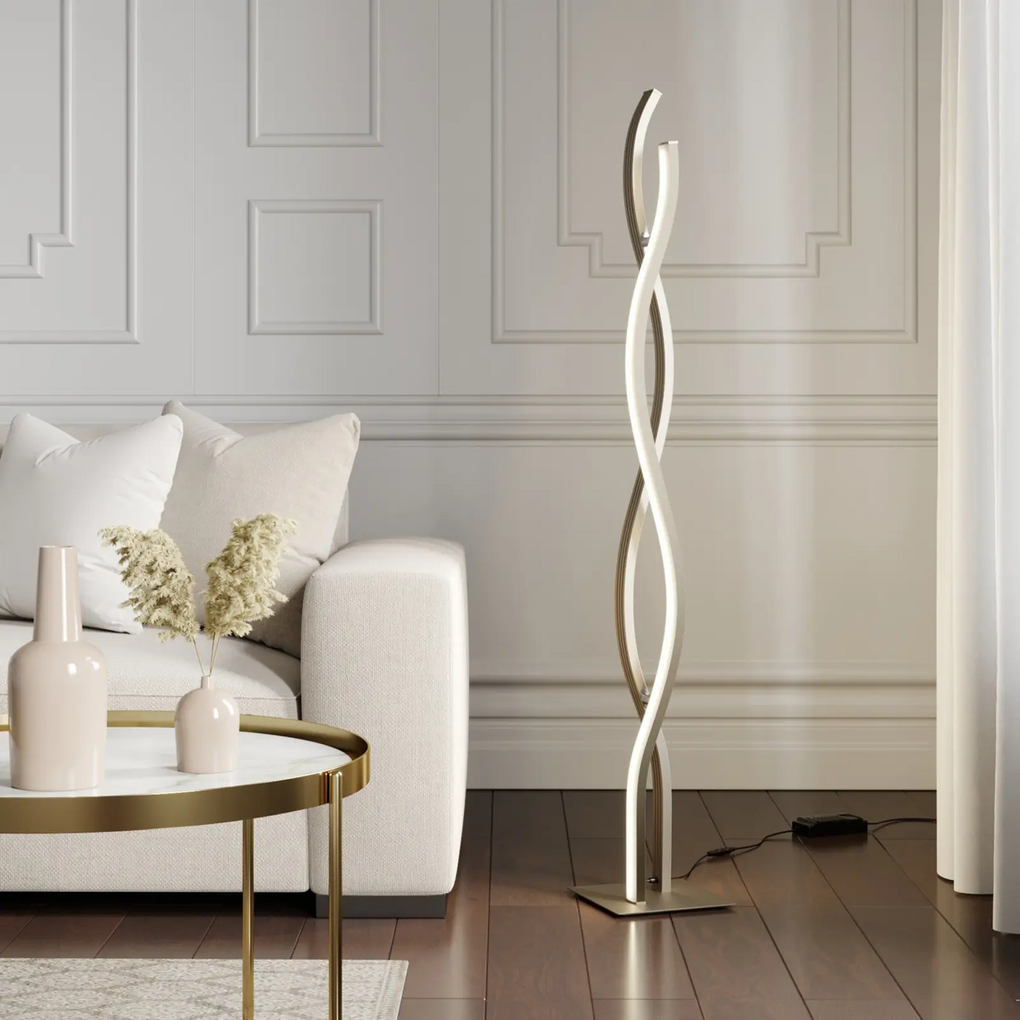 Lucande Mairia LED toršeras, bangos formos