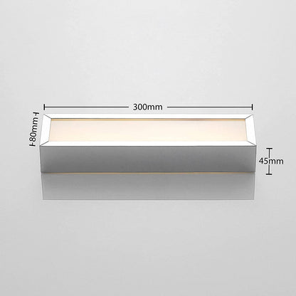 Lindby Layan LED sieninis vonios šviestuvas, chromas, 30 cm
