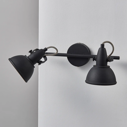 Julin lubinis šviestuvas, 2 liepsnos, juoda ir auksinė