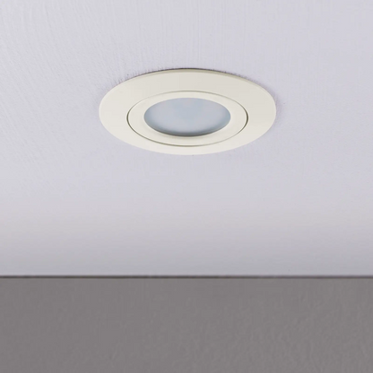 LED įleidžiamas prožektorius Andrej, apvalus, kreminės baltos spalvos