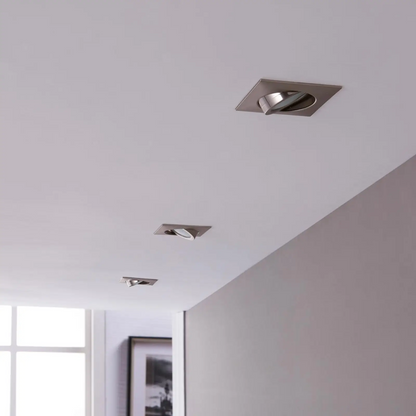 LED įleidžiamas prožektorius Andrej, kvadratinis, nikelis, 3 vnt