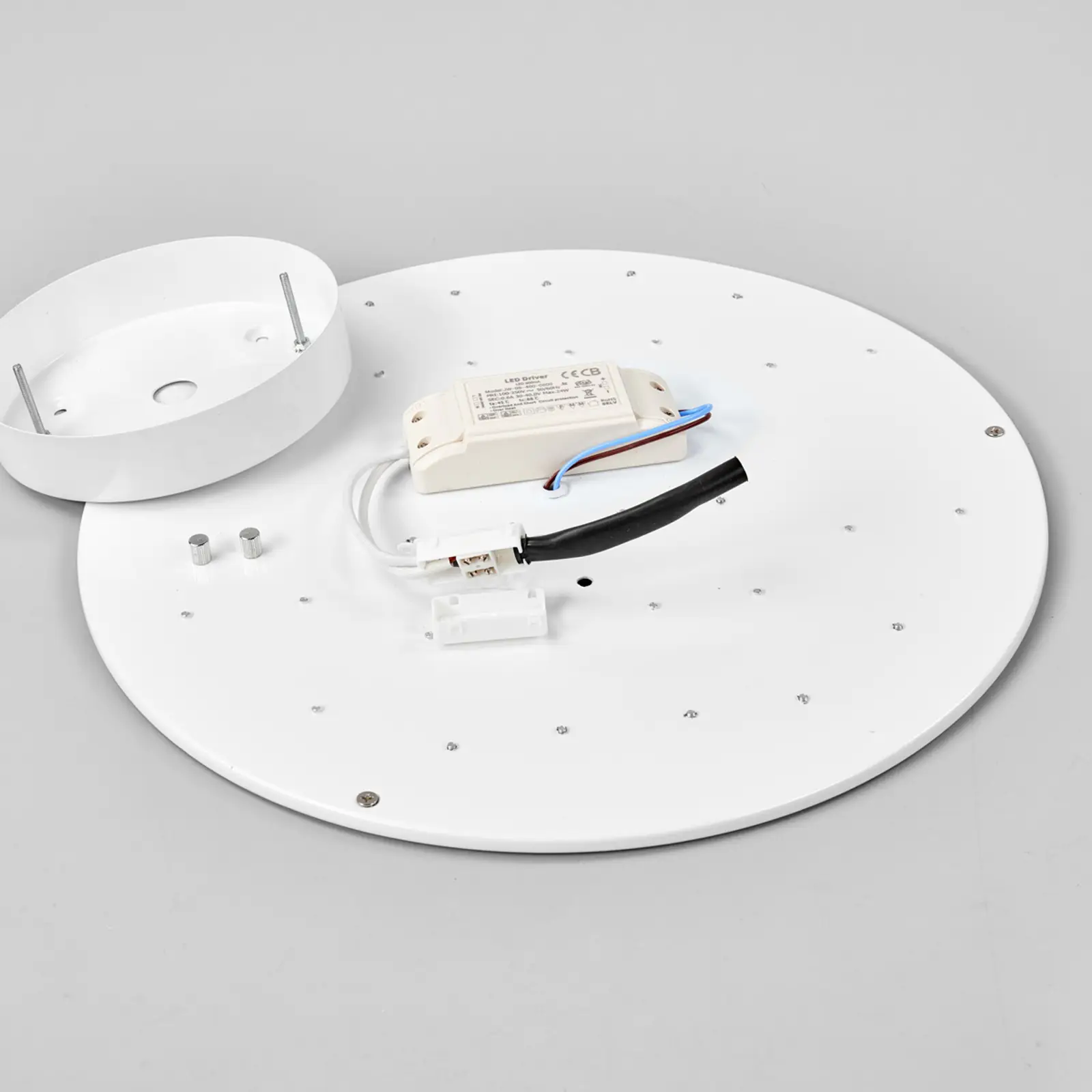 Saira LED audinio lubinis šviestuvas, 40 cm, pilkas