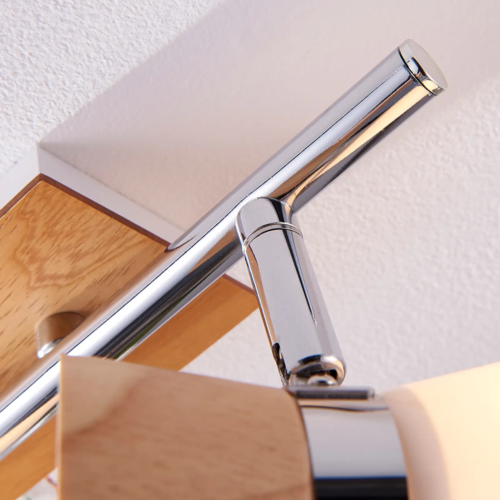 2 lempučių Vivica medinis lubinis šviestuvas su stiklu