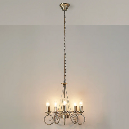 Šviestuvas Marnia, senovinis žalvaris, 5 žibintai