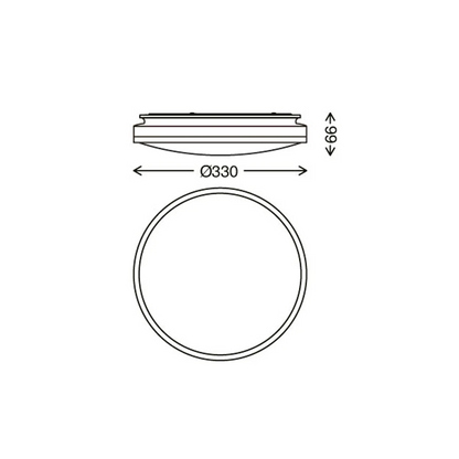STARRY SKY LED lubų šviestuvas, Ø 33 CM, 18 W, chromas
