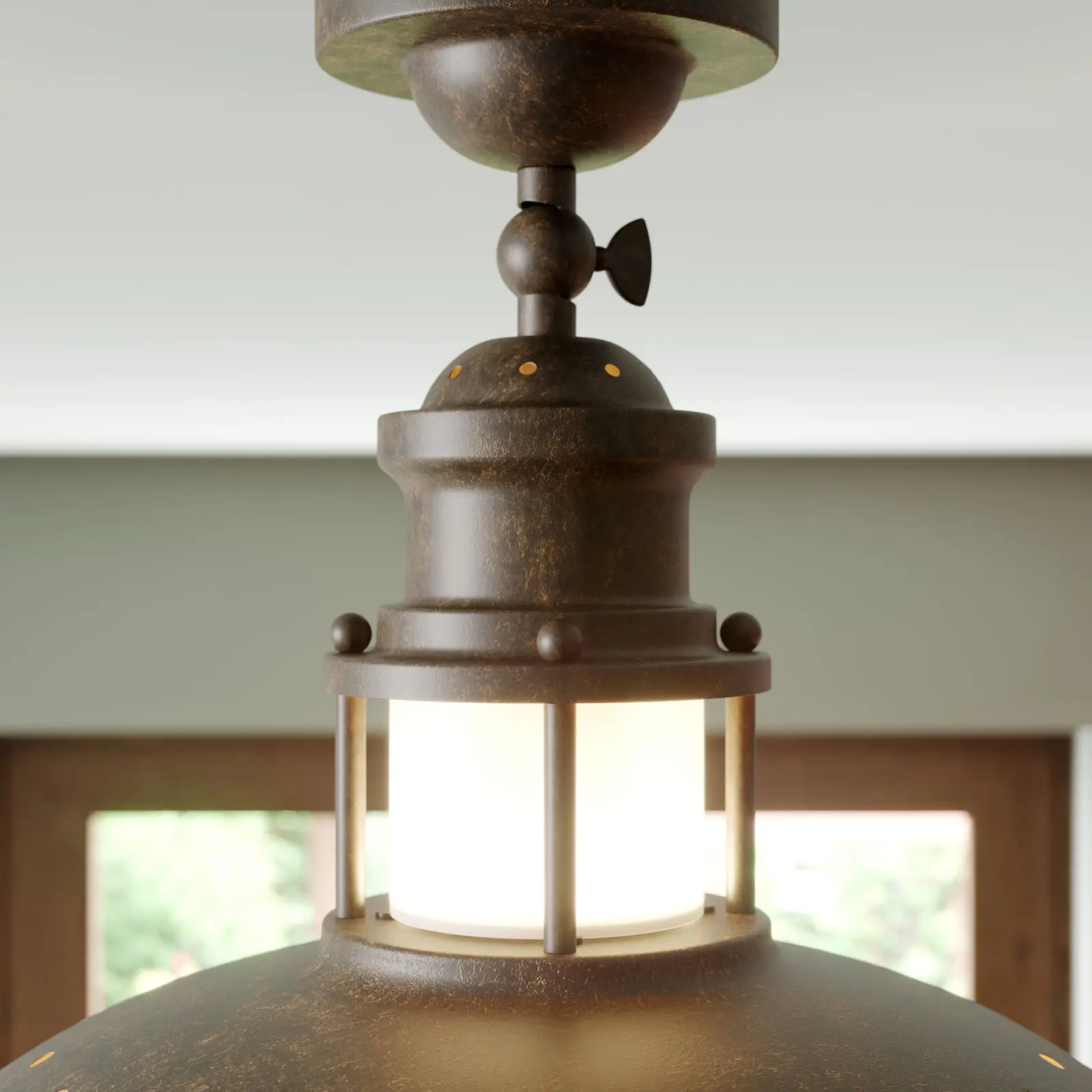 Kaimiškas lubų šviestuvas Louisanne