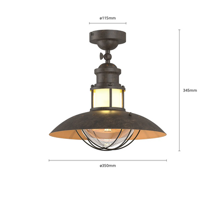 Kaimiškas lubų šviestuvas Louisanne