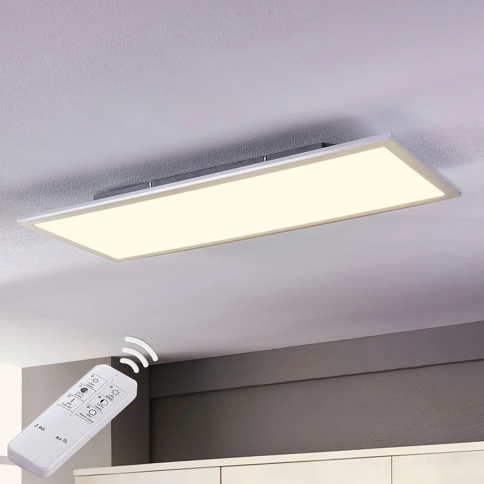Lindby Livel LED skydelis, CCT, 80cm x 30cm