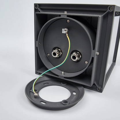 Kampinio pagrindo lempa Annalea su stiklo paketais