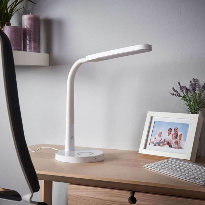 Maily balta LED stalinė lempa, USB prievadas