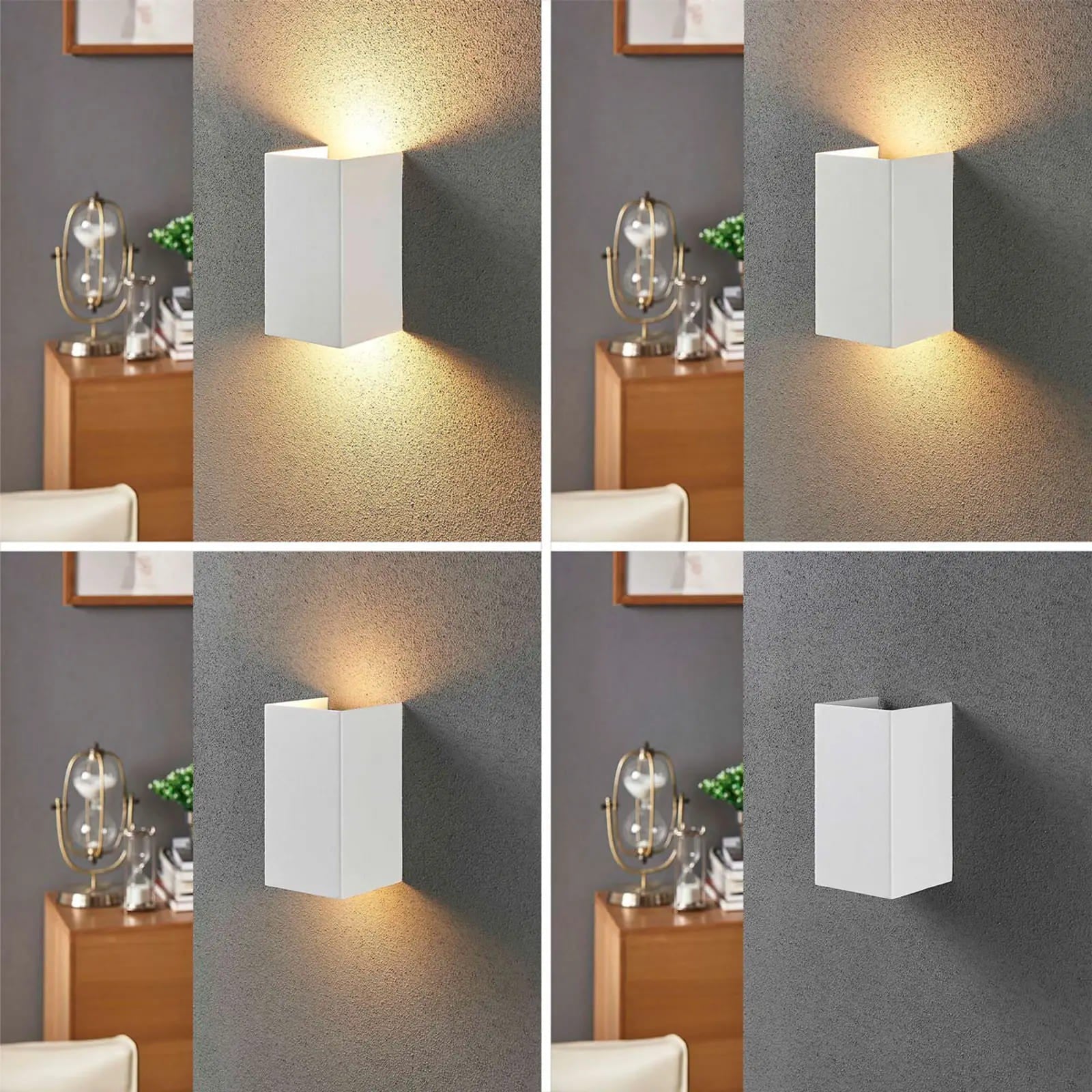 LED sieninis šviestuvas Jaymie, 2 lempučių, reguliuojamas per jungiklį.